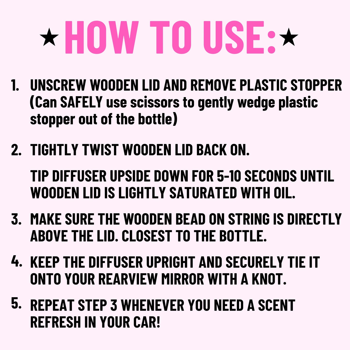 Hoe Hoe Hoe Pink Car Diffuser