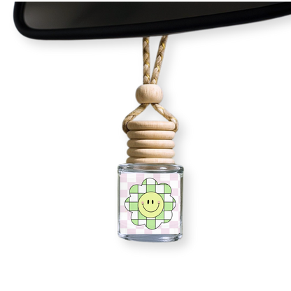 Checkered Flower Car Diffuser