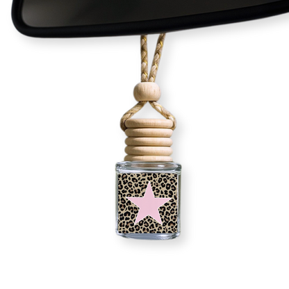 Pink Star Cheetah Print Car Diffuser