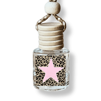Pink Star Cheetah Print Car Diffuser