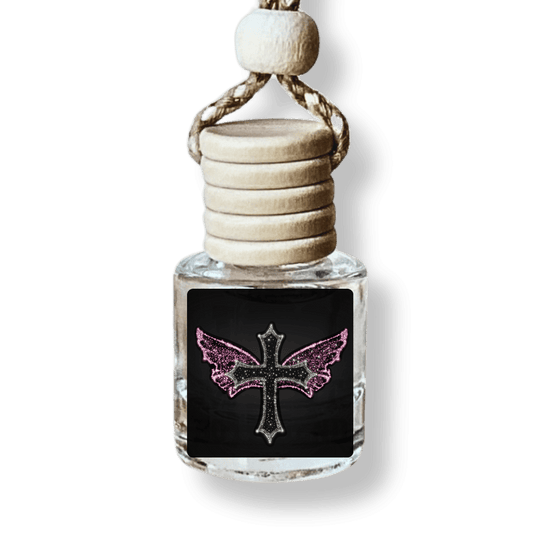 Rhinestone Angel Cross Car Diffuser