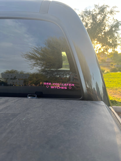 See You Later Bitches Vinyl Decal